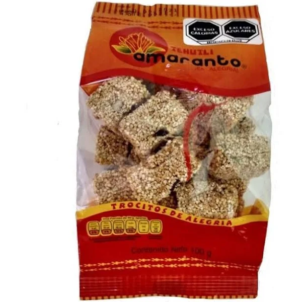 Trocitos de amaranto con miel 100 grs.